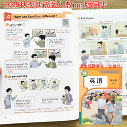四年级上册英语课堂笔记人教pep版教材同步2024秋季新版小学4年级上学期正版课本短语句子原文翻译语法解析注解提前预习复习资料书