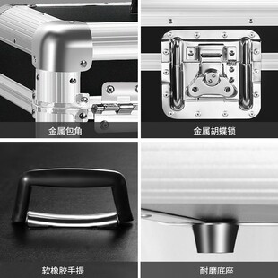 黑胶唱片收纳箱CD盒光盘LP收藏影碟胶片箱手提储物整理铝合金防潮