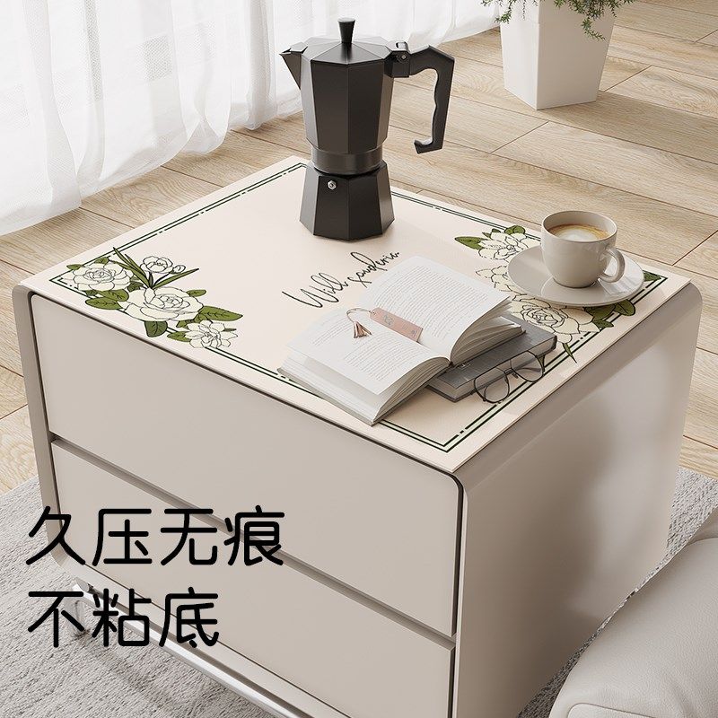 2025轻奢高级感床头柜垫子家用卧室防水防烫免洗耐脏桌面保护垫TQ,居家布艺,桌布,淘宝优惠券,粉丝福利购,淘宝优惠卷