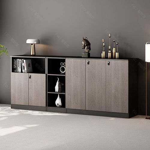 办公室文件柜地柜木质矮柜储物柜带锁资料柜隔断杂物收纳柜长条柜