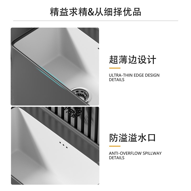 灰色多功能双驱动2024新款家用阳台陶瓷洗拖把池S墩布池落地拖布