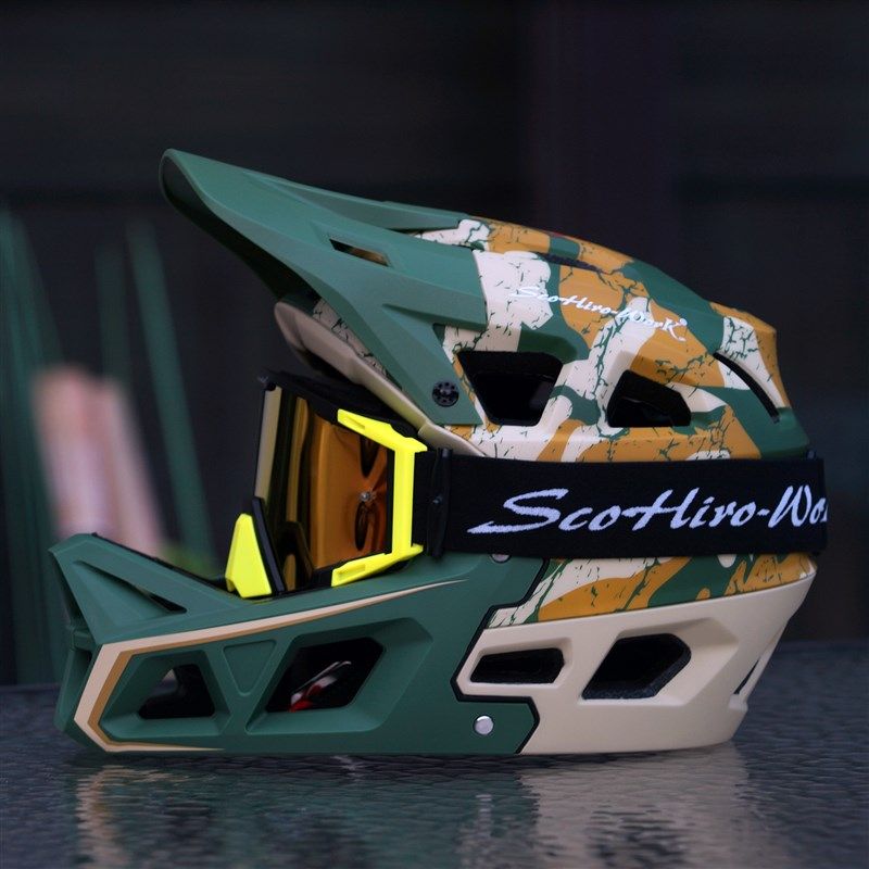 天蝎山地自行车头盔男女骑行装备单车安全帽速降越野全盔越野头盔