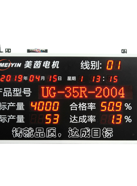 定制车间电子看板PLC通讯屏modbusTCP RTU485户外LED环境监测看板