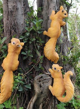 户外花园庭院仿真动物松鼠树脂摆件室外草坪雕塑园林景观装饰小品