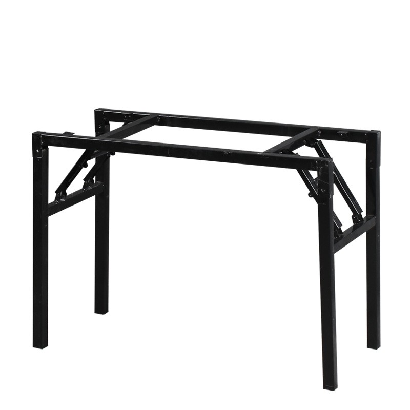 简易折叠桌脚高60cm弹簧架桌腿支架铁架子餐台脚会议W桌架折叠台