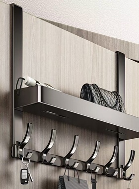 门后挂钩挂衣架免打孔门口卧室衣服帽挂架墙上壁挂门背收纳置物架