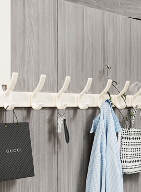 门后挂钩免打孔衣服包包收纳架卧室门口背式挂衣钩置物门上挂衣架