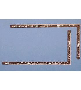 原装日本亲和企鹅 15*30cm 高精度铁制直角尺 量角尺 12416