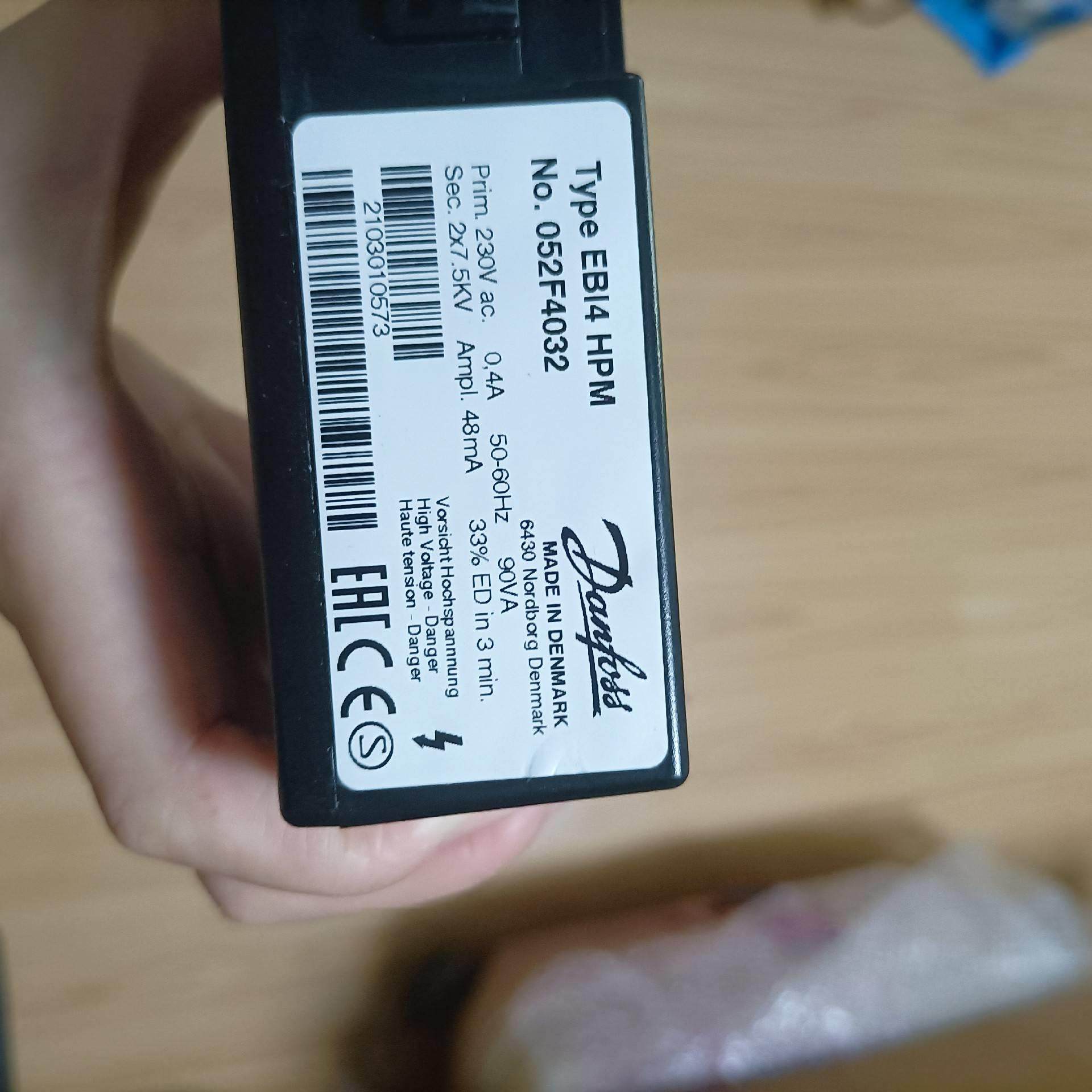 DANFOSS点火变压器EBI4HPM（憨憨电子）