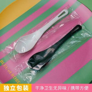 一次性勺子独立包装可降解加厚宽口勺汤圆馄饨外卖打包勺汤羹商用
