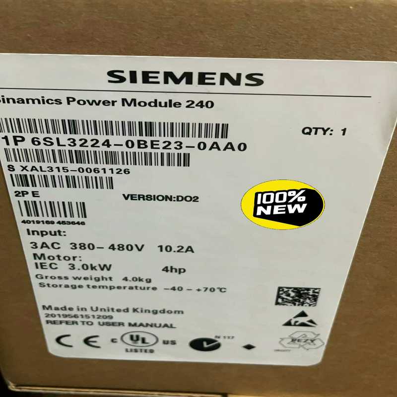 6SL3224-0BE23-0AA0西门子全新G120 功率（瓠子电子）