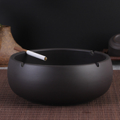 烟灰缸特大号紫砂防飞灰家用客厅茶几创意复古办公室小码 陶瓷烟缸