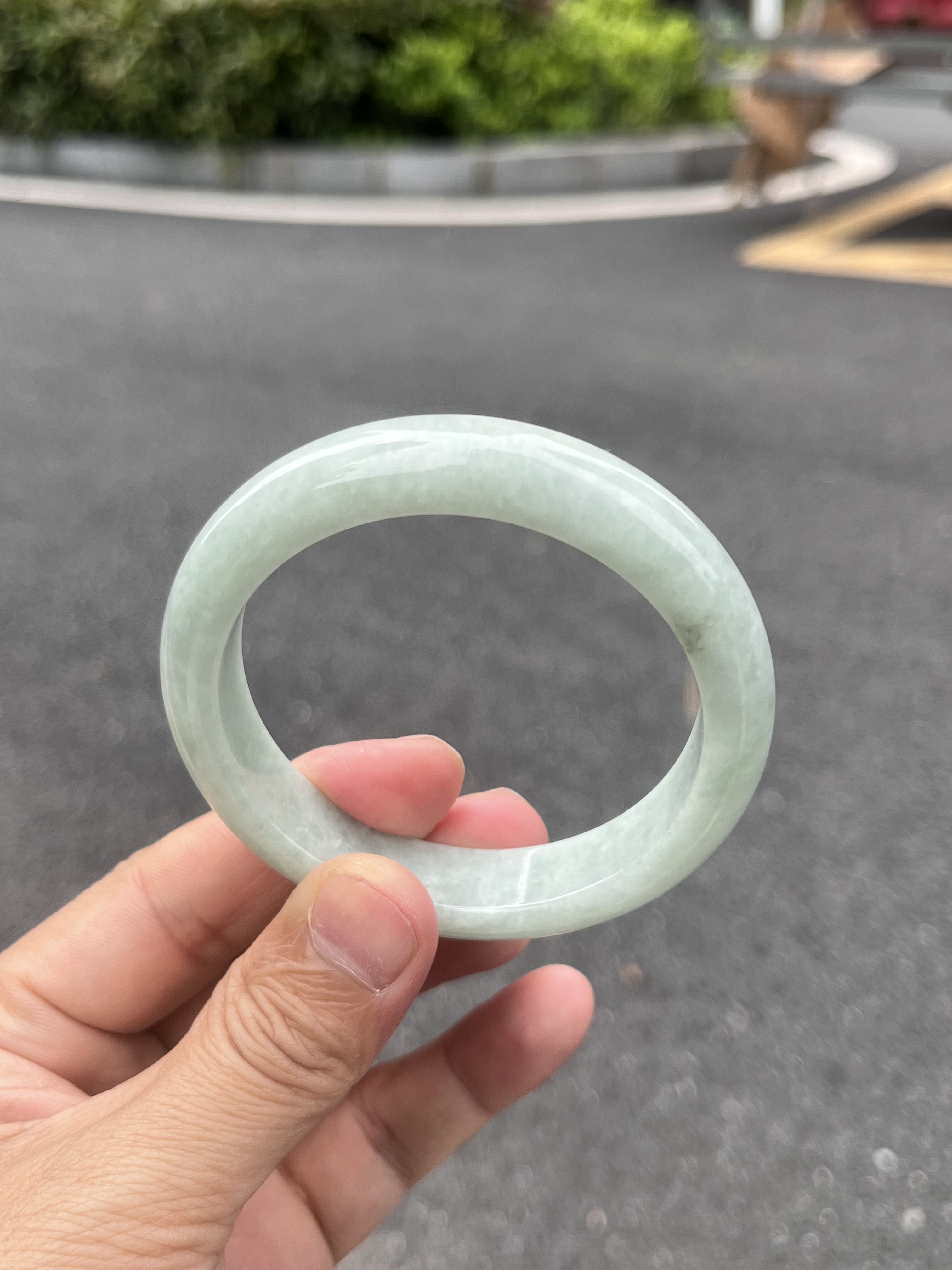 1016-1274天然A货翡翠56.5-13-8满绿果绿干净均匀无裂