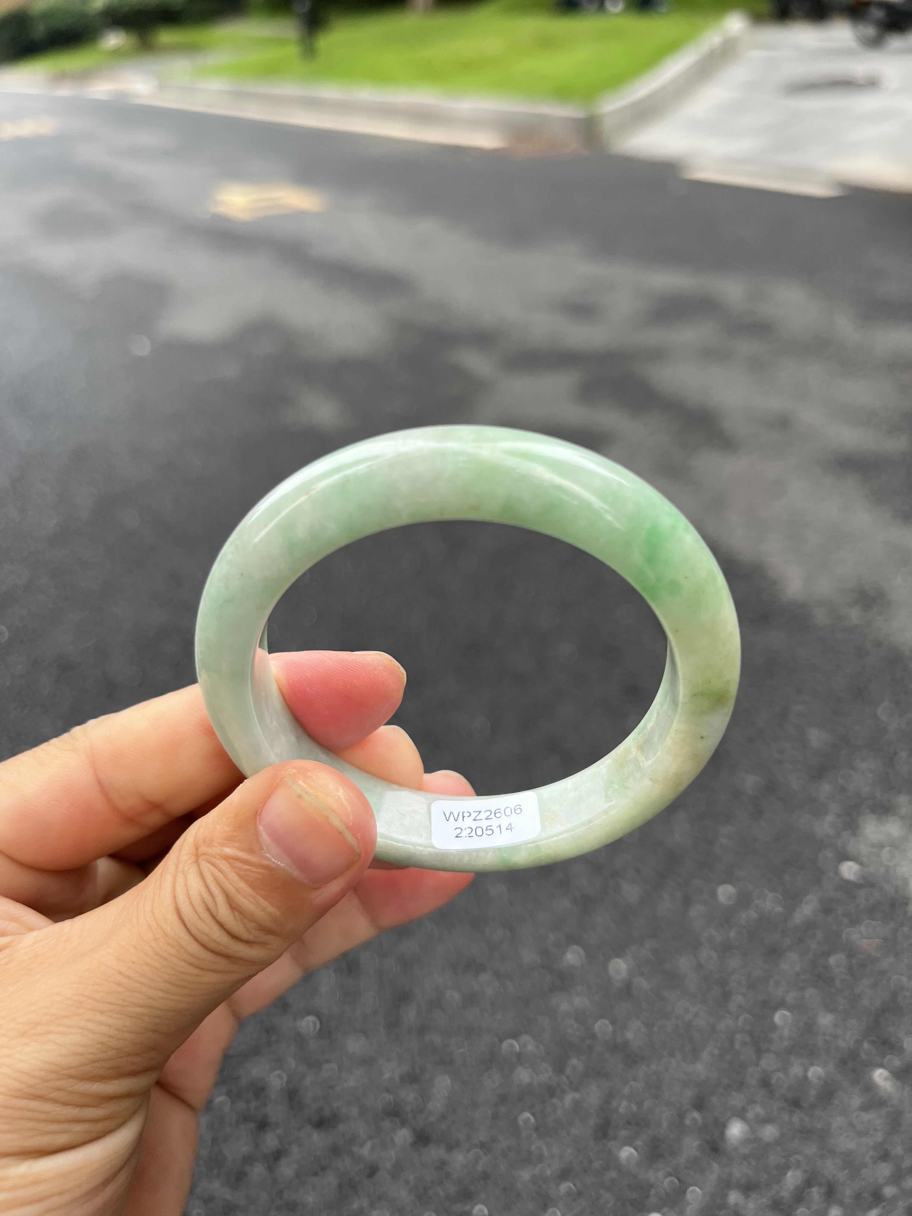 0815天然A货翡翠手镯54-缅甸翡翠