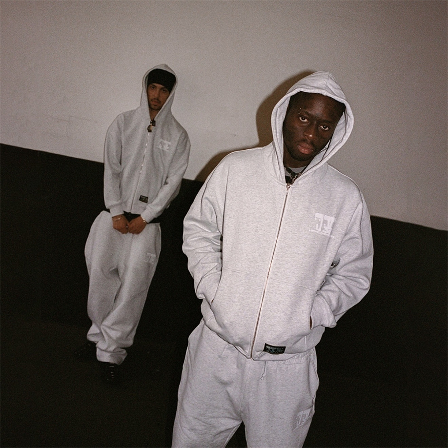 JUDA连帽拉链加绒卫衣卫裤套装