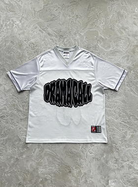 DRAMA新款夏季百搭休闲运动短袖男女刺绣银灰色球服时尚高质量T恤