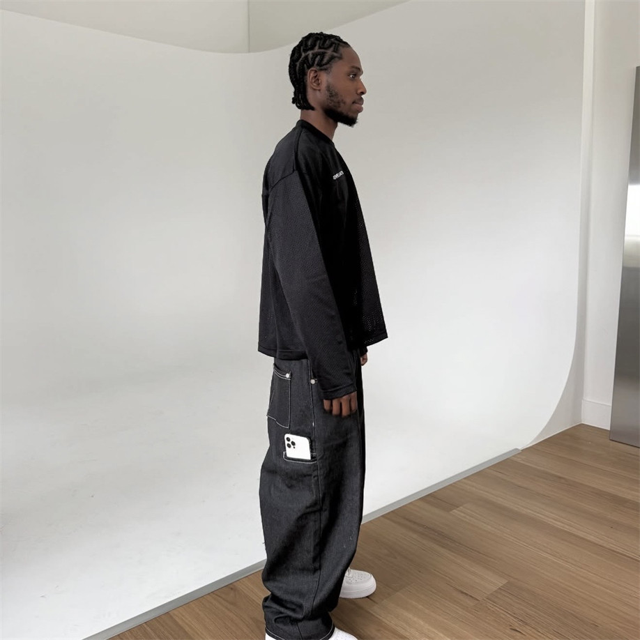 Sweats宽松直筒牛仔裤情侣款