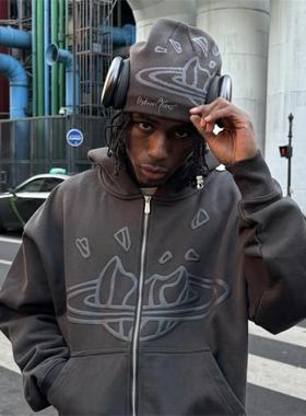 Broken Planet 新款星球刺绣针织冷帽碳黑色男女同款高质量潮牌帽