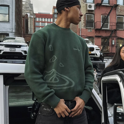 BrokenPlanet时尚圆领针织毛衣