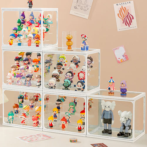 加厚钢化玻璃盲盒泡泡玛特收纳盒