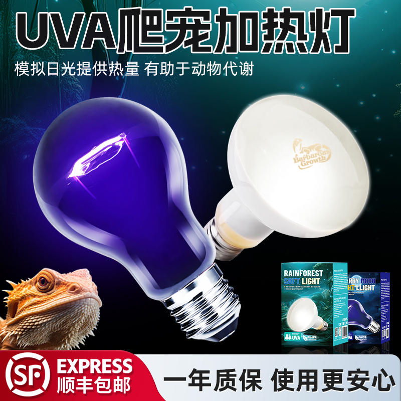 爬宠UVA守宫鬃狮蜥蜴晒背日灯