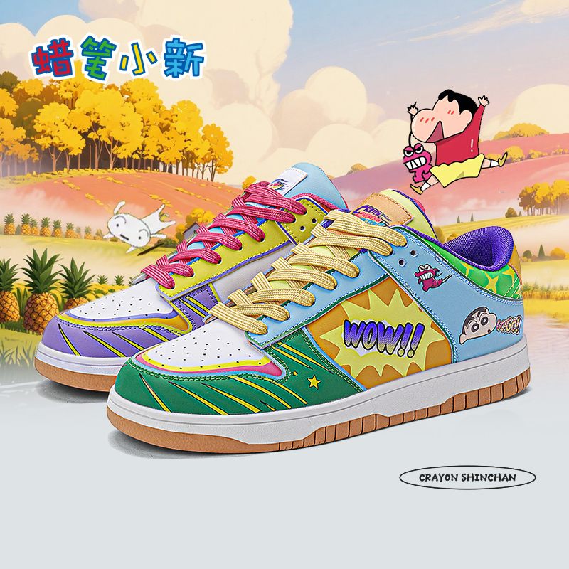 蜡笔小新秋冬情侣运动休闲板鞋
