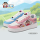 秋冬情侣皮面保暖增高休闲鞋 蜡笔小新鞋 子女鸳鸯色百搭轻便板鞋 女