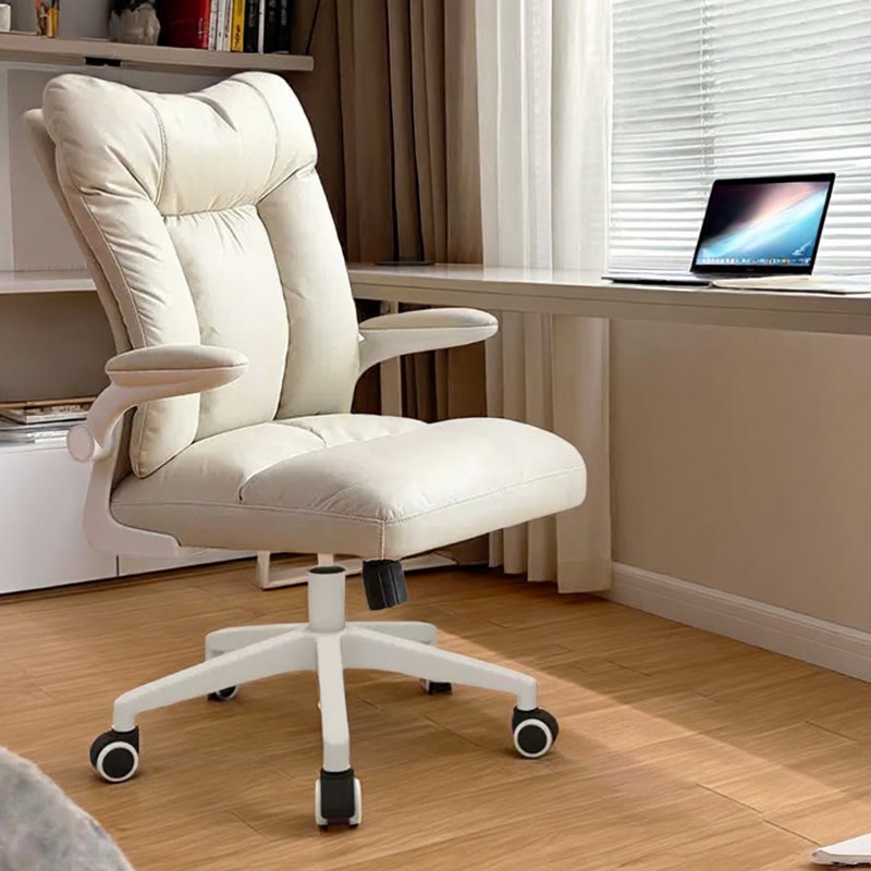 奶油风电脑椅办公座书桌椅写字椅
