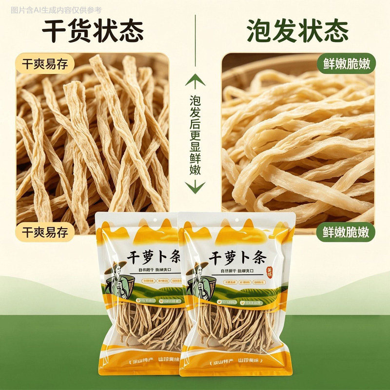 萝卜条干特产级干货农家日晒萝卜