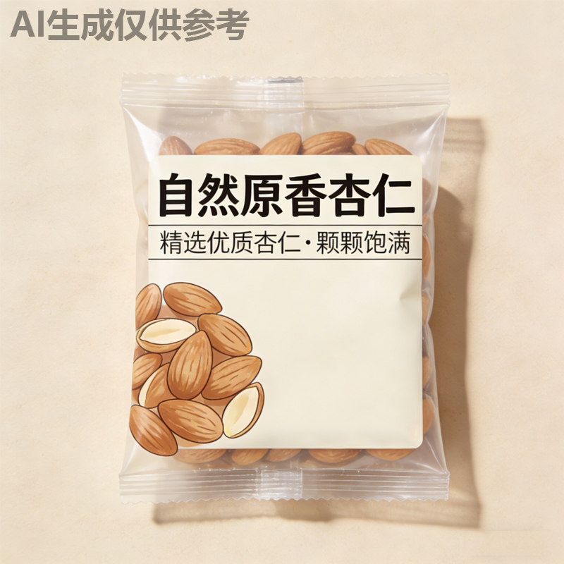 【小袋】杏仁精选干货特产级杏仁食用杏仁药用生杏家商用批发包邮