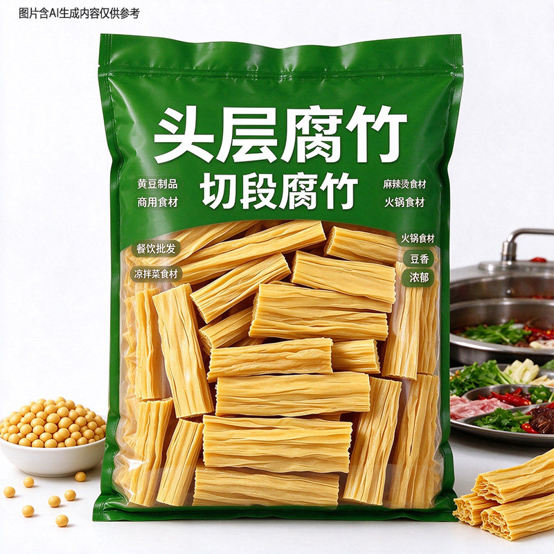 腐竹干货切段腐竹批发黄豆制品凉拌菜麻辣烫火锅食材腐竹豆香浓郁