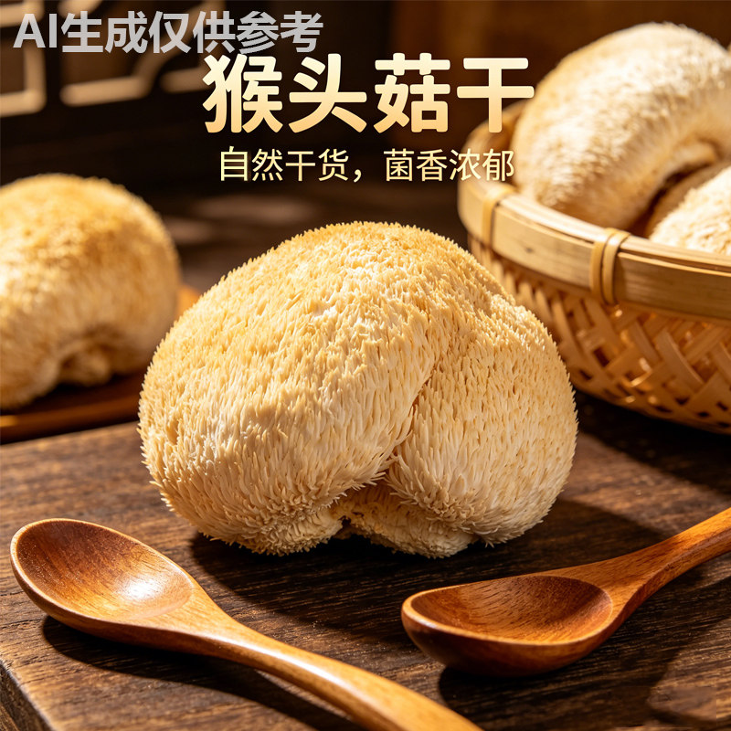 古田猴头菇干菌香浓郁无干燥剂