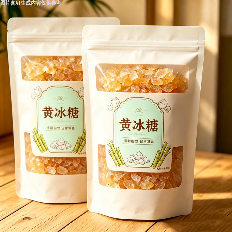黄冰糖古法熬制精选中粒袋装甜而不腻烹饪调料古法慢熬调味料原味
