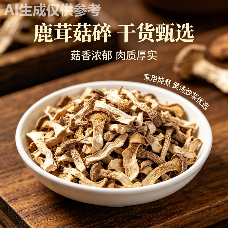古田特产鹿茸菇碎干货煲汤提鲜