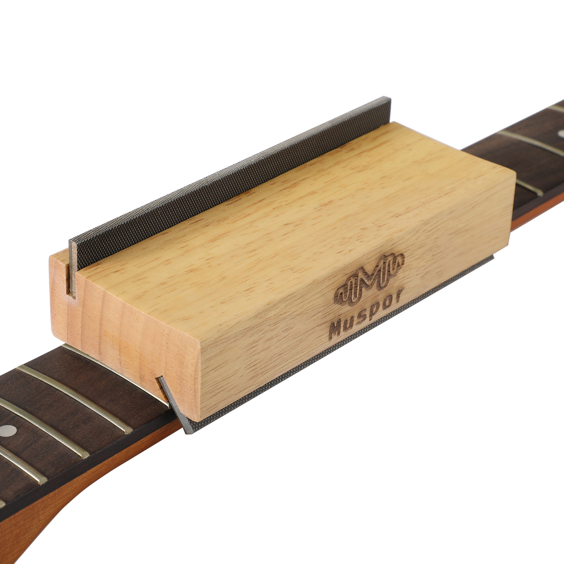 Muspor 2合1吉他品丝斜角锉35&deg;和90&deg;角两用倒角锉刀(带弧度)