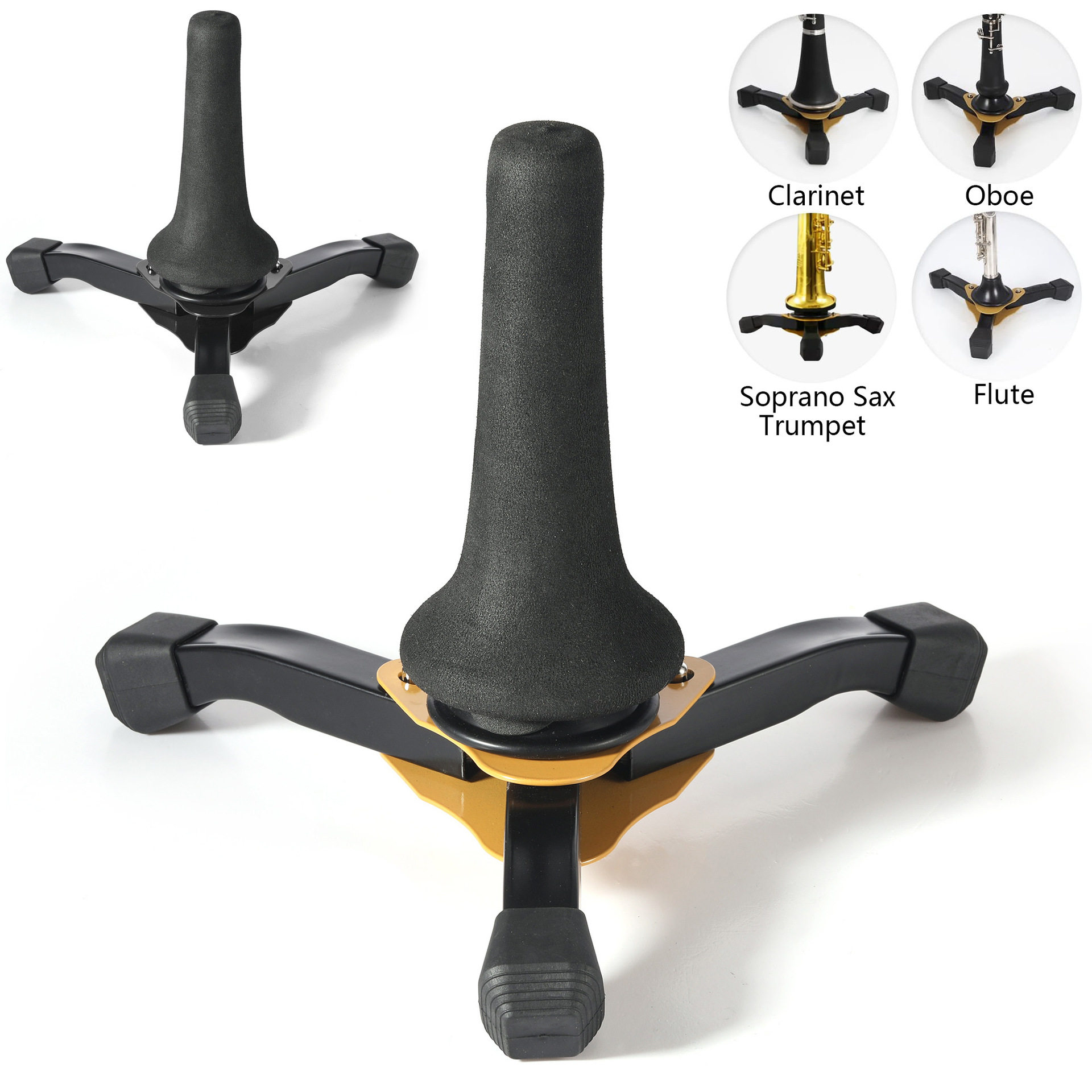 折叠式三脚支架休息架小号,高音萨克斯,单簧管黑管,长笛和双簧管