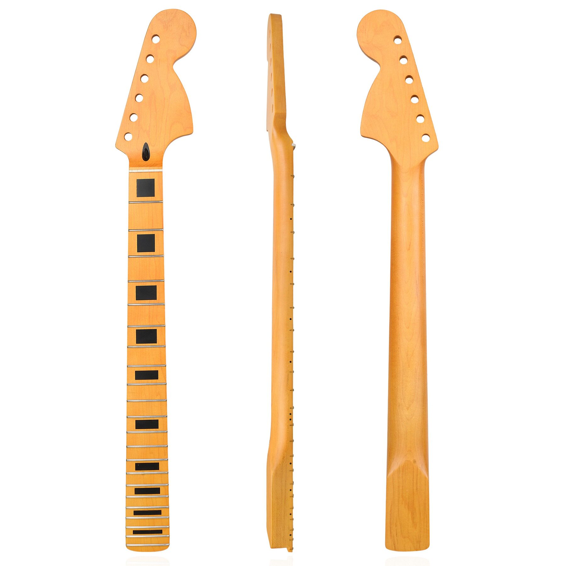[微黄哑光]22品 ST大头枫木琴柄指板琴颈 Strat [桃木管+牛骨枕]
