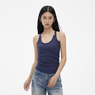 Wild leek【初夏新品】设计感小众背心女2024新款遮副乳吊带上衣