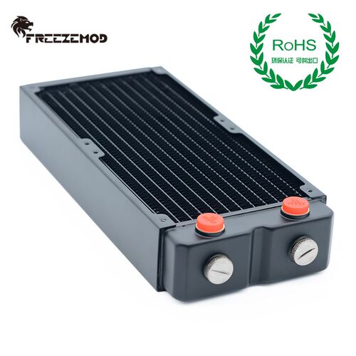 FREEZEMOD铜水冷散热排45MM厚TSRP-HP45-240双层紫铜翅片ROSH认证