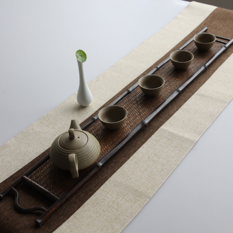 茶席精品手工屏风紫竹茶托 禅意干泡台晾杯架茶盘 杯托壶托四扇屏