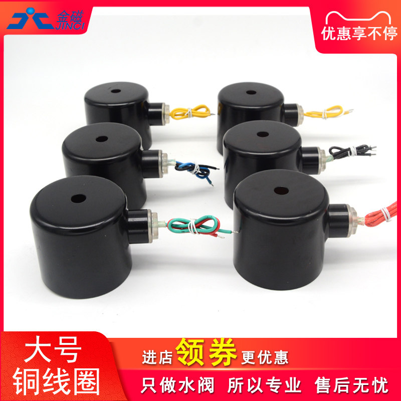 常闭电磁阀1.5寸2寸铜线圈 AC220V110V380vDC24V蒸汽大铜线圈金磁 - 实物图