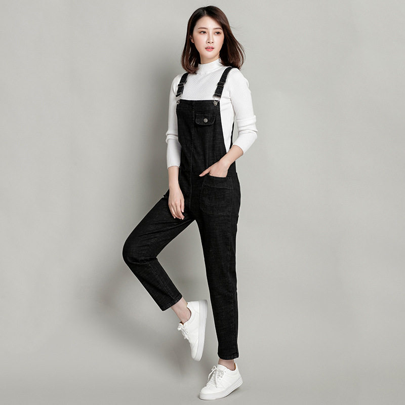 加俊新塘牛仔工厂大码女装欧美跨境女式胖MM牛仔裤背带裤2026新款图片