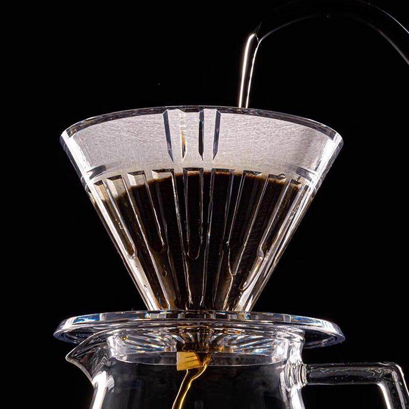 泰摩 冰瞳手冲v60极速滤杯 滴滤式过滤家用咖啡壶器具套装 送滤纸