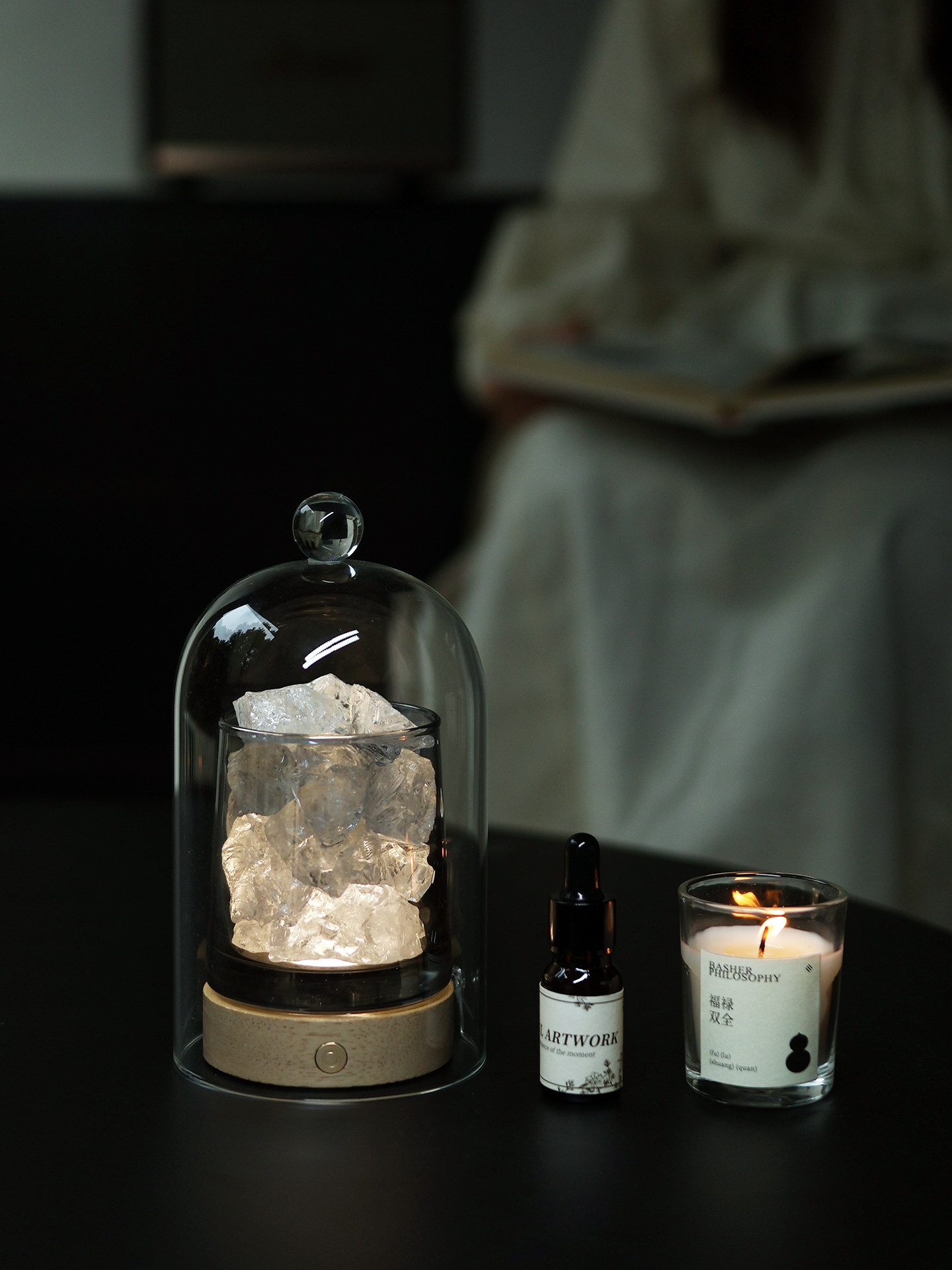 Aromatherapy Diffusing Stone Set with Night Light & Candle - Product image 5