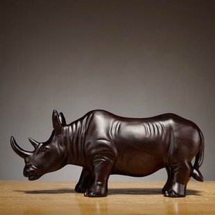 速發黑檀木雕擺件實木質雕刻動物家裝 飾品紅木工藝品 辦公室桌面裝