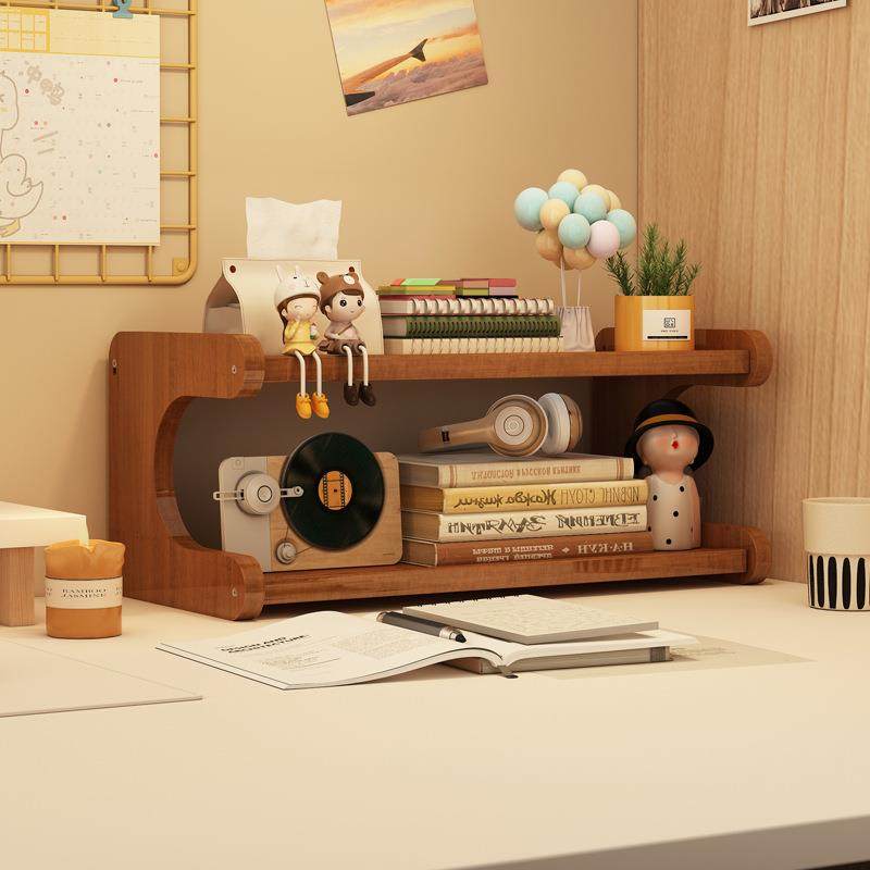 桌面置物架家用多层简易学生用书架宿舍书柜办公室工位收纳展示架