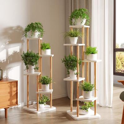 室内实木花架子家用客厅落地式阳台置物架多层植物支架摆放花盆架