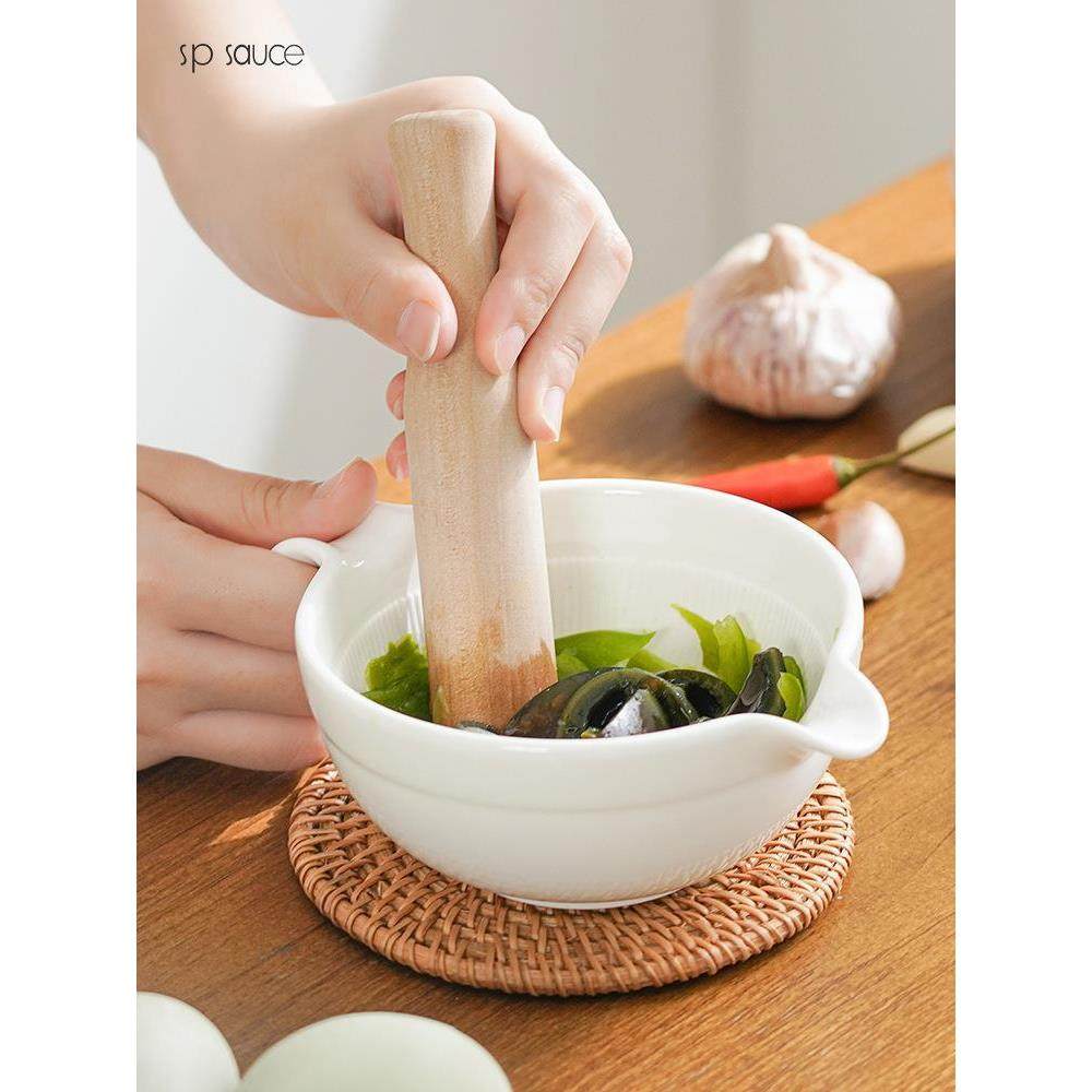 老式擂钵擂辣椒米糊擂茶牙钵手工中药研磨器家用捣蒜器土陶抖椒碗