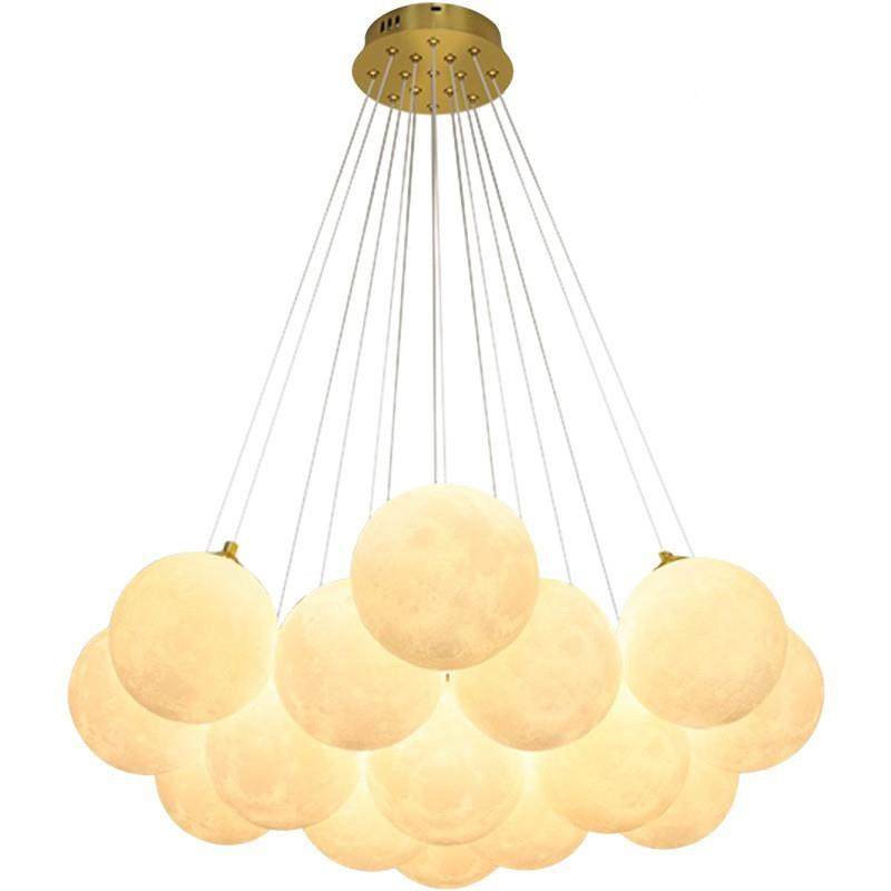 星式球灯泡泡吊灯月球客厅氛围魔灯豆玻璃法奶油风轻奢卧球室灯具,家装灯饰光源,智能吊灯,淘宝优惠券,粉丝福利购,淘宝优惠卷