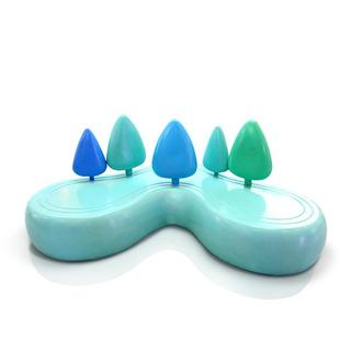 树玻璃开钢座小树林公共休闲椅商场业美陈广场写字楼椅烤漆脂家具